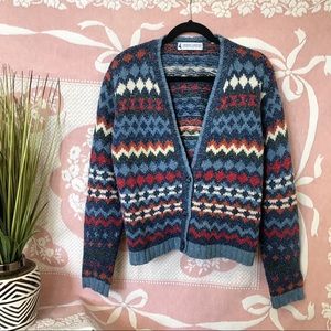↟ VINTAGE ↟ Marsh Landing - printed cardigan